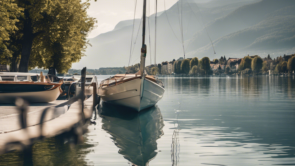 Illustration détaillée sur Explorer le charme des bateaux en bois sur le lac d'Annecy